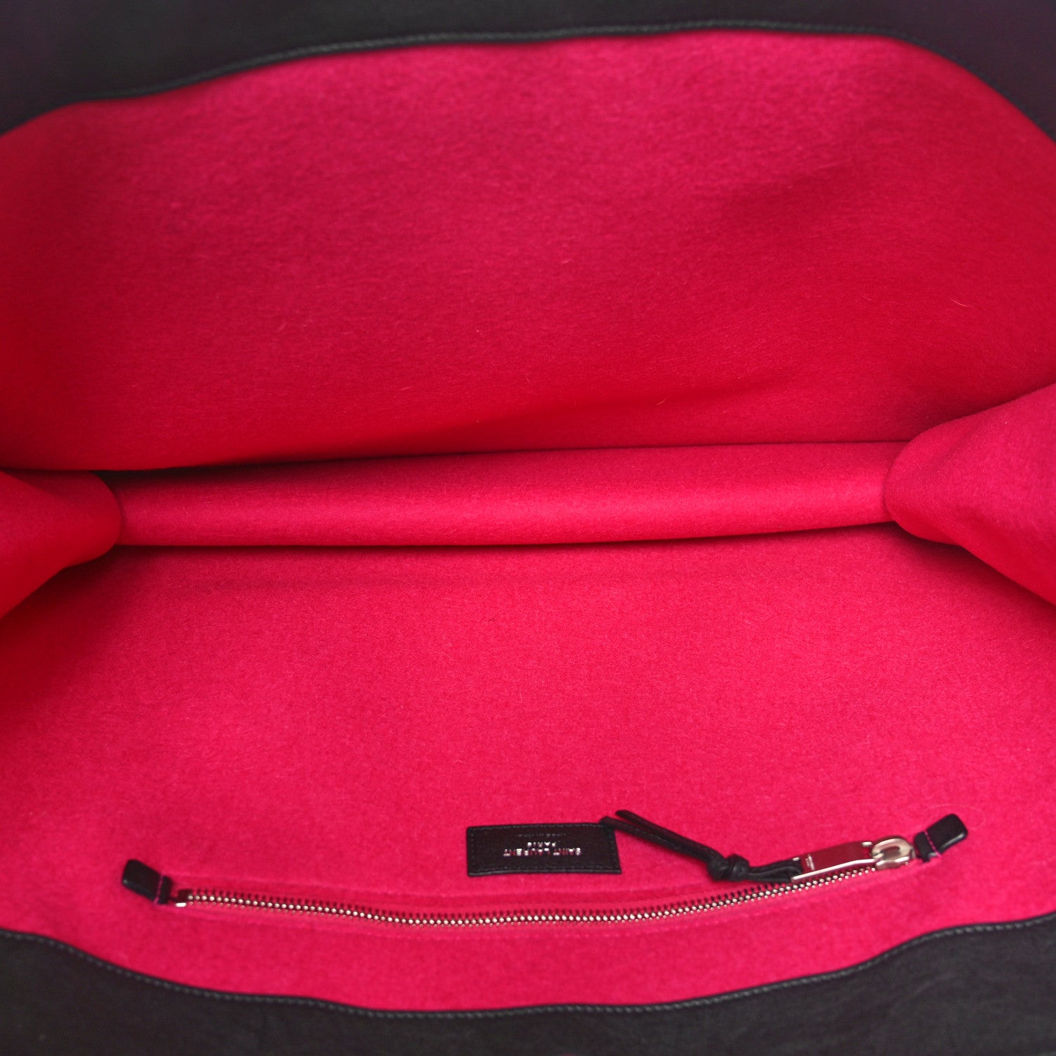 Saint Laurent Wool Rive Gauche Tote Fuchsia 5 of 11