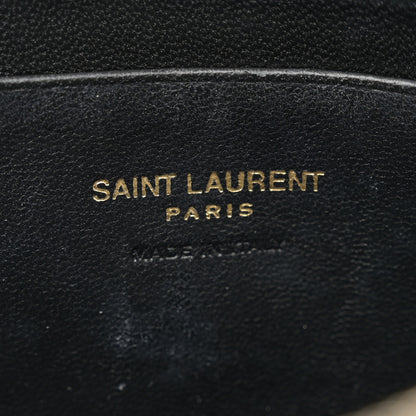 Saint Laurent Grain De Poudre Matelasse Monogram Mini Lou Camera Bag Black 6 of 10