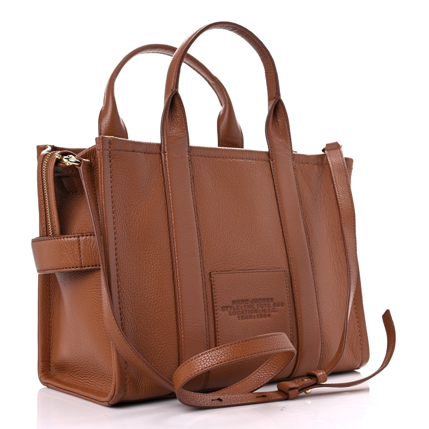 Marc Jacobs Grained Calfskin Medium The Tote Bag Argan Oil 3 of 16