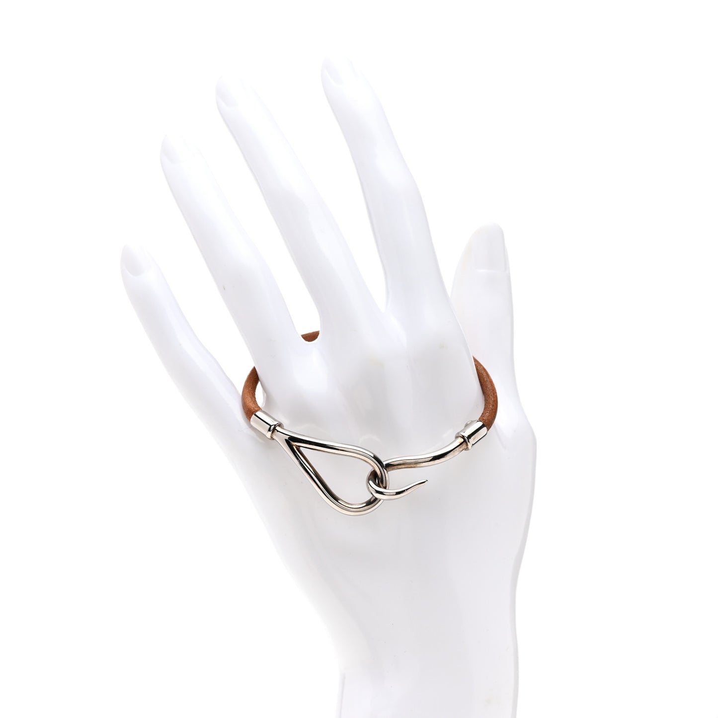 Natural Bridle Jumbo Hook Bracelet Bouton