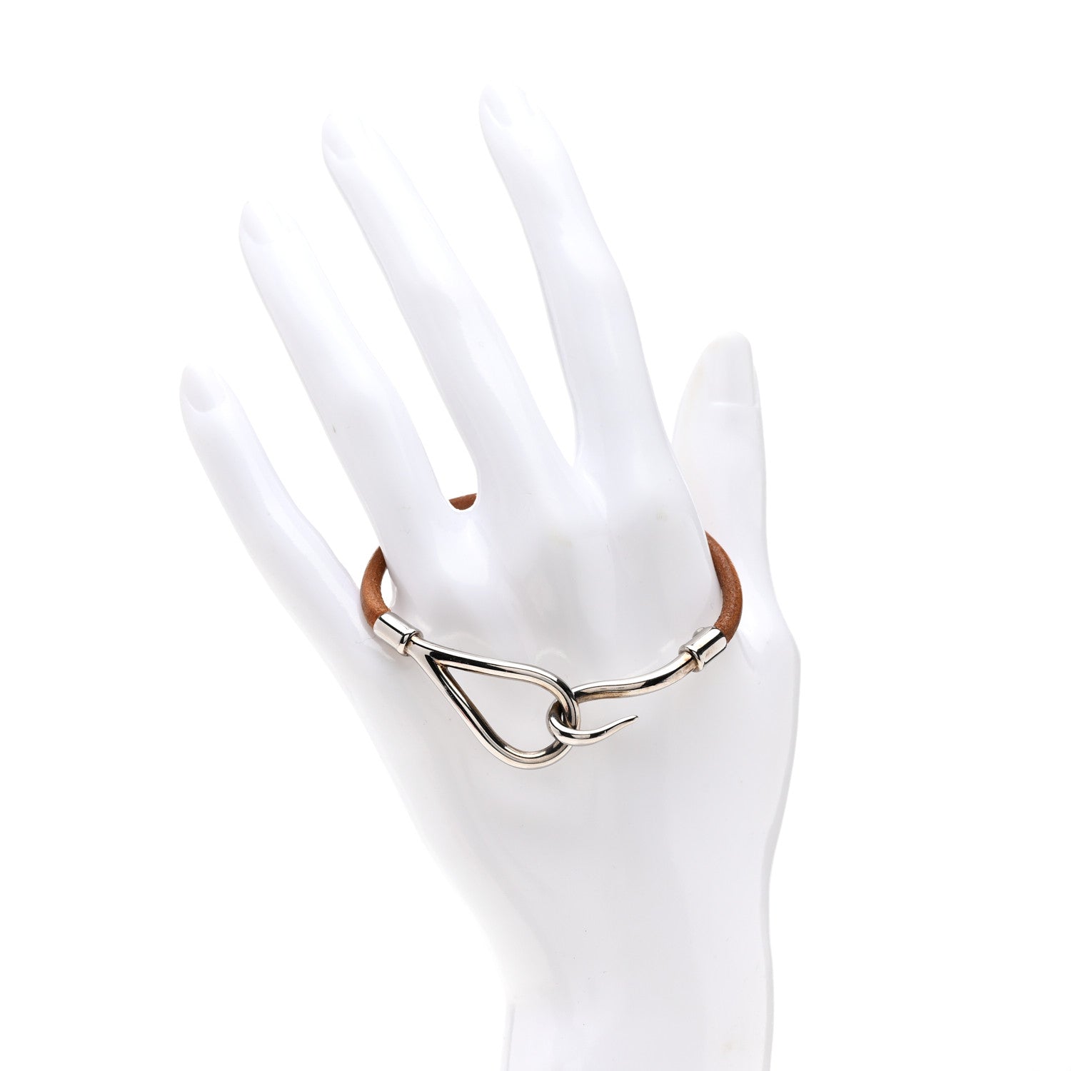Hermes Natural Bridle Jumbo Hook Bracelet Bouton 2 of 4
