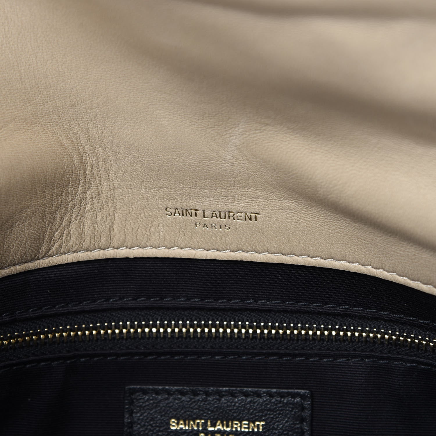 Saint Laurent Lambskin Suede Patchwork Monogram Medium Jamie Baguette Sea Salt 9 of 11