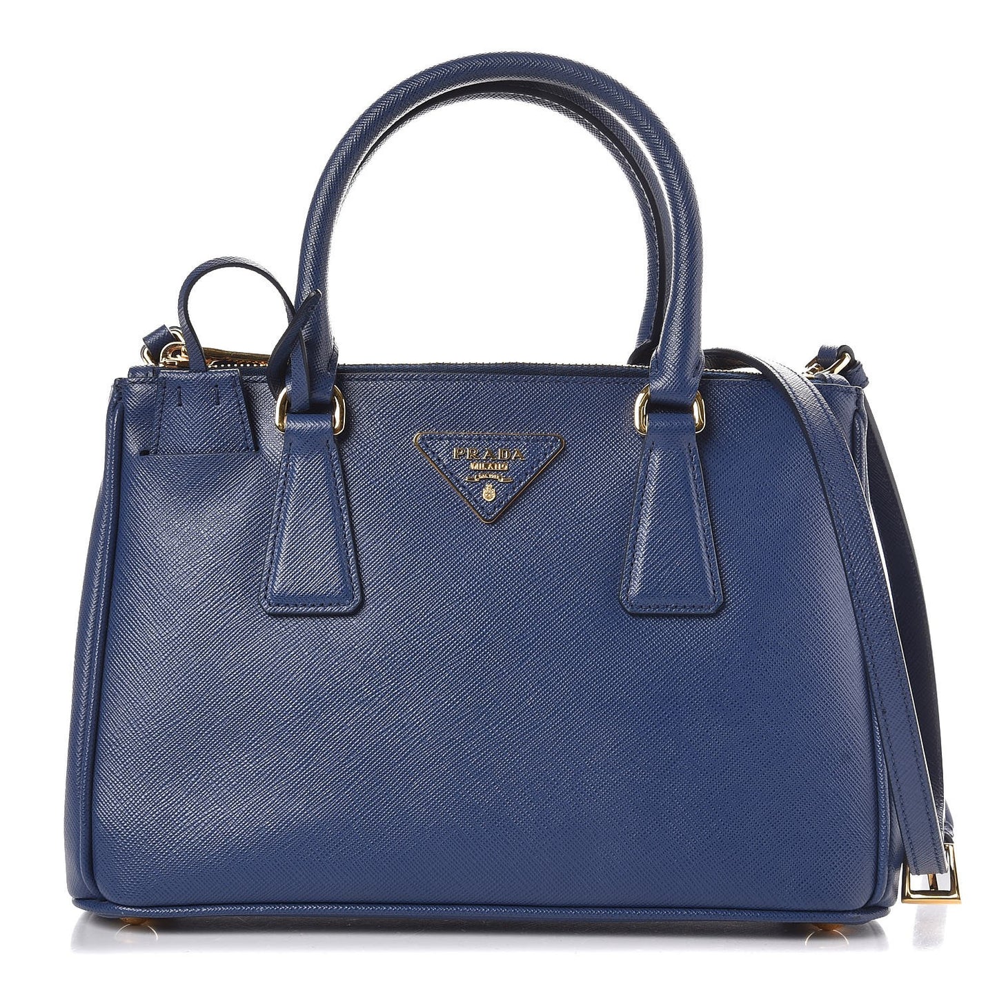 Saffiano Mini Galleria Double Zip Tote Bleuette