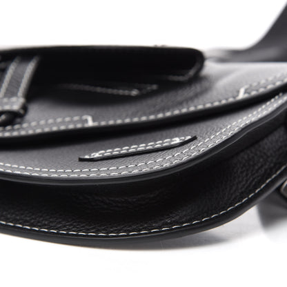 Christian Dior X KAWS Grained Calfskin Saddle Pouch Black 6 of 8