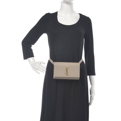 Saint Laurent Smooth Calfskin Monogram Kate Belt Bag Natural 2 of 9