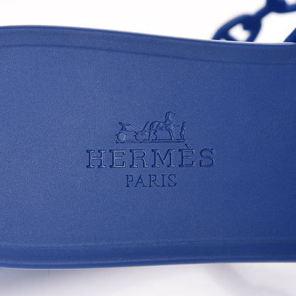 Hermes Rubber Chaine d'Ancre Rivage Sandals 39 Bleu Smalt 6 of 8