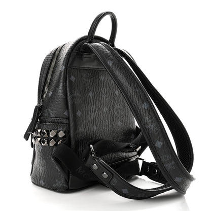 MCM Visetos Side Stud Mini Stark Backpack Black 2 of 8