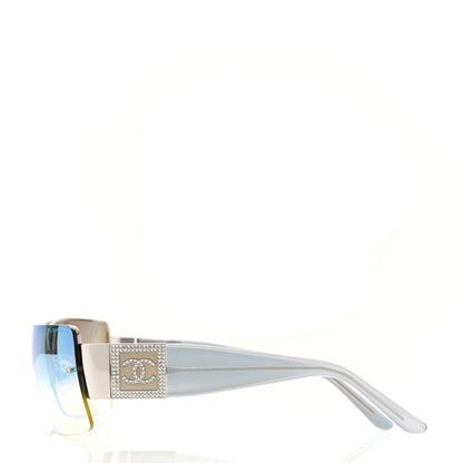 Chanel Crystal CC Sunglasses 4095-B Silver 3 of 8