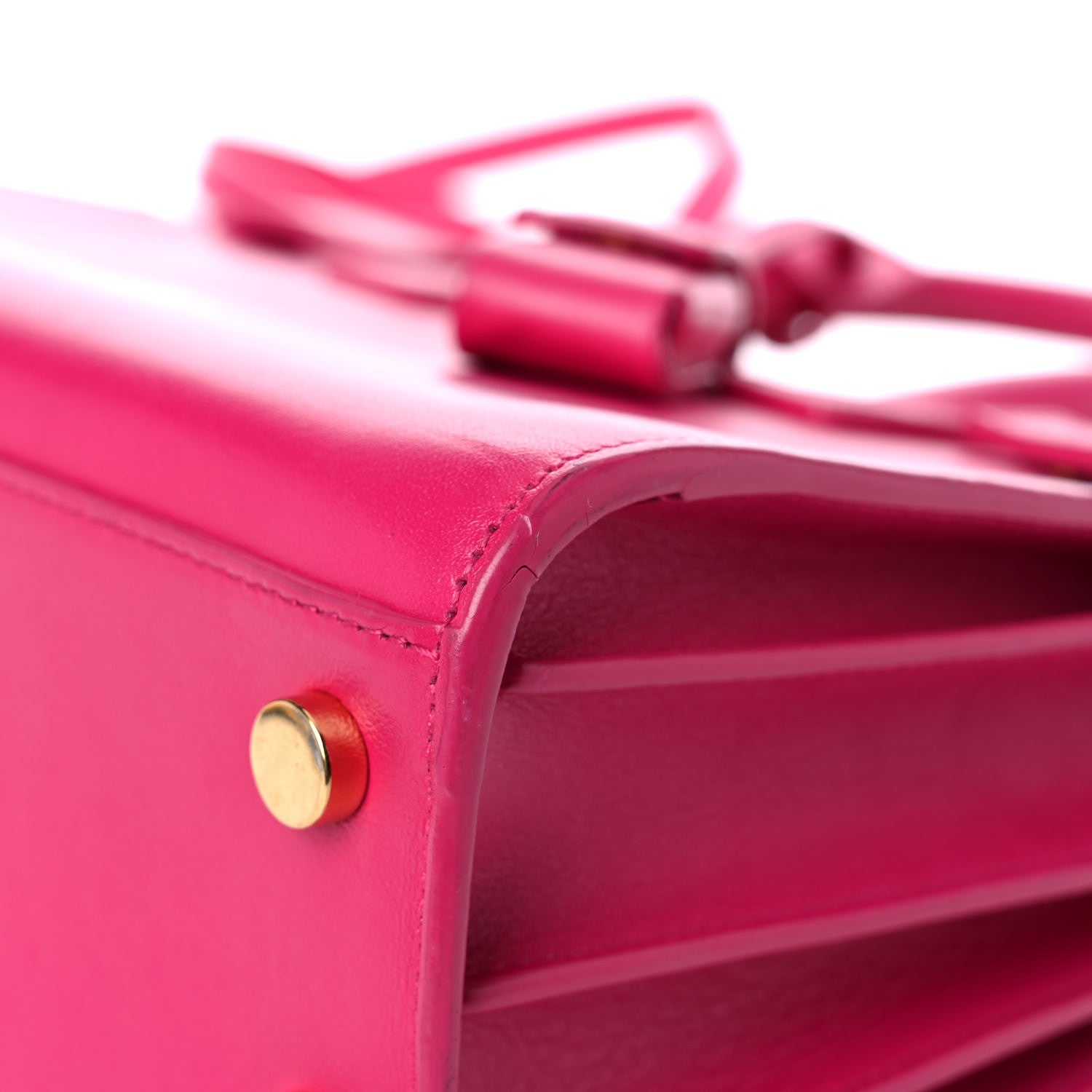 Saint Laurent Calfskin Nano Sac De Jour Lipstick Fuchsia 9 of 23