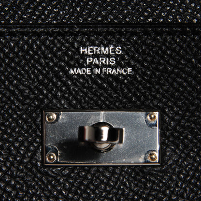 Hermes Epsom Kelly Longue Wallet Black 6 of 12