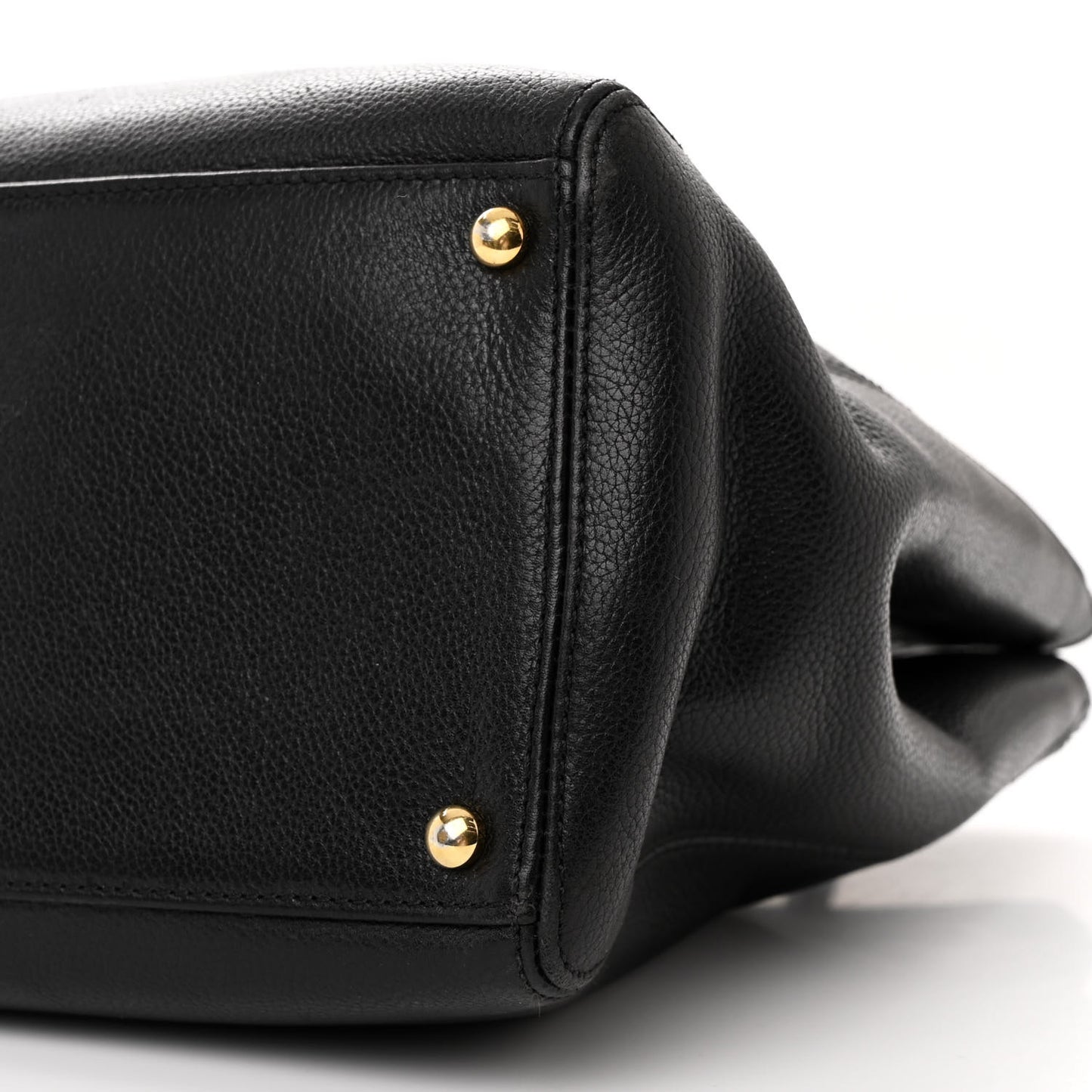 Calfskin Cerf Executive Shopper Tote Black