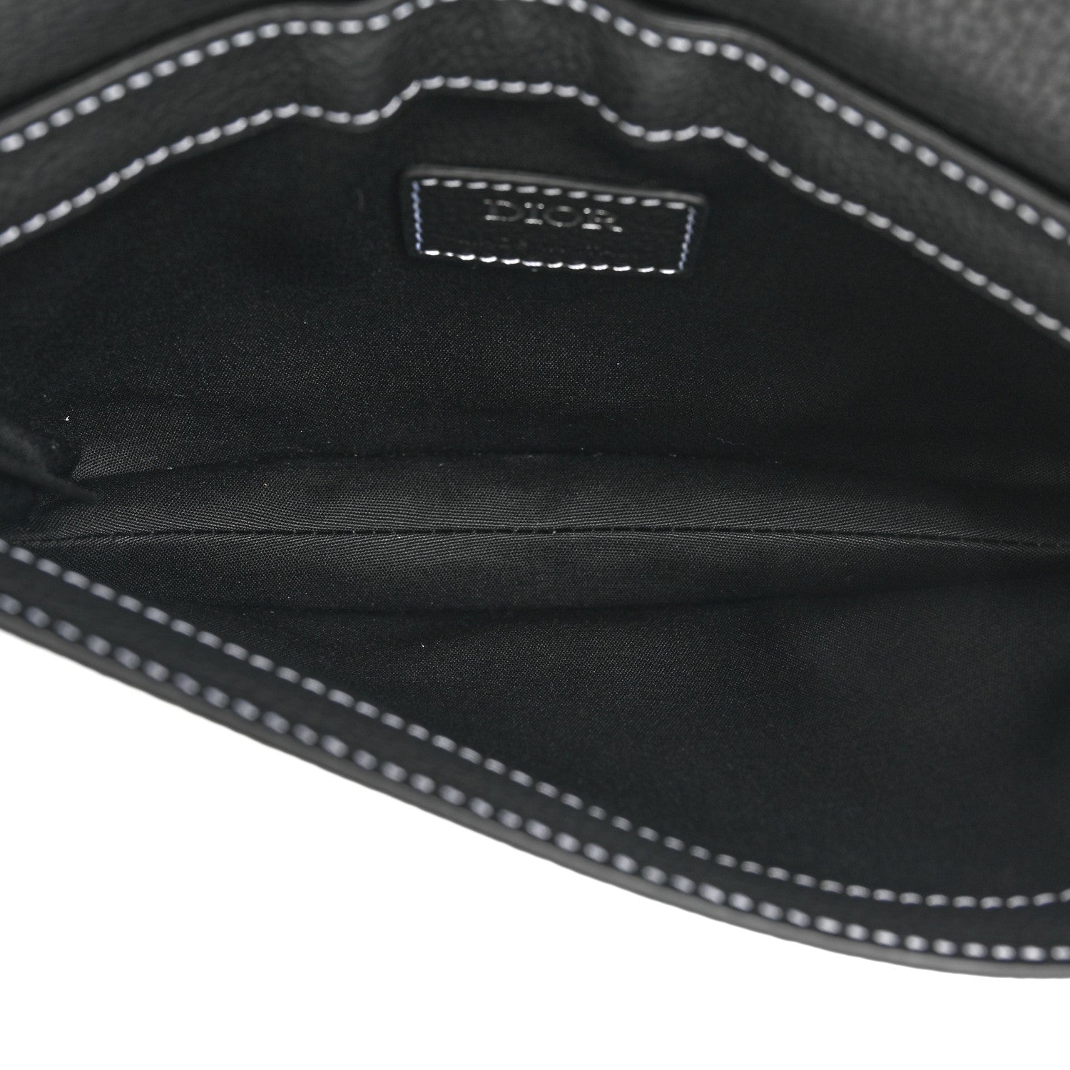 Christian Dior X KAWS Grained Calfskin Saddle Pouch Black 5 of 8