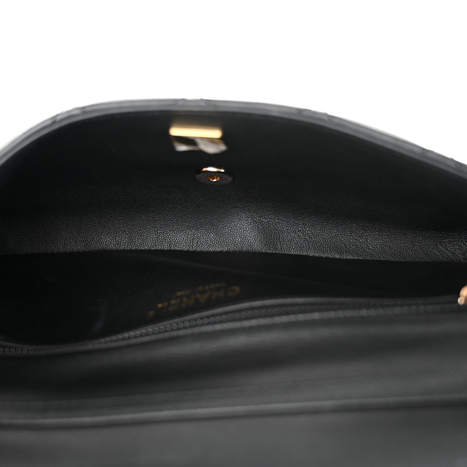 Chanel Lambskin Quilted Pearl CC Flap Clutch Black 5 of 11