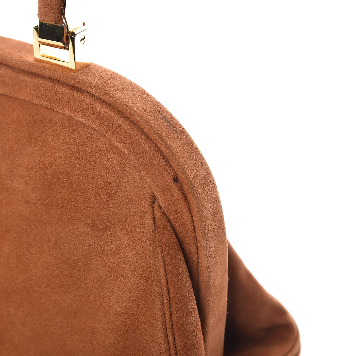 Suede Frame Bag Tan