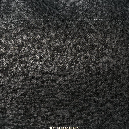 Burberry Derby Calfskin House Check Medium Welburn Tote Black 7 of 9