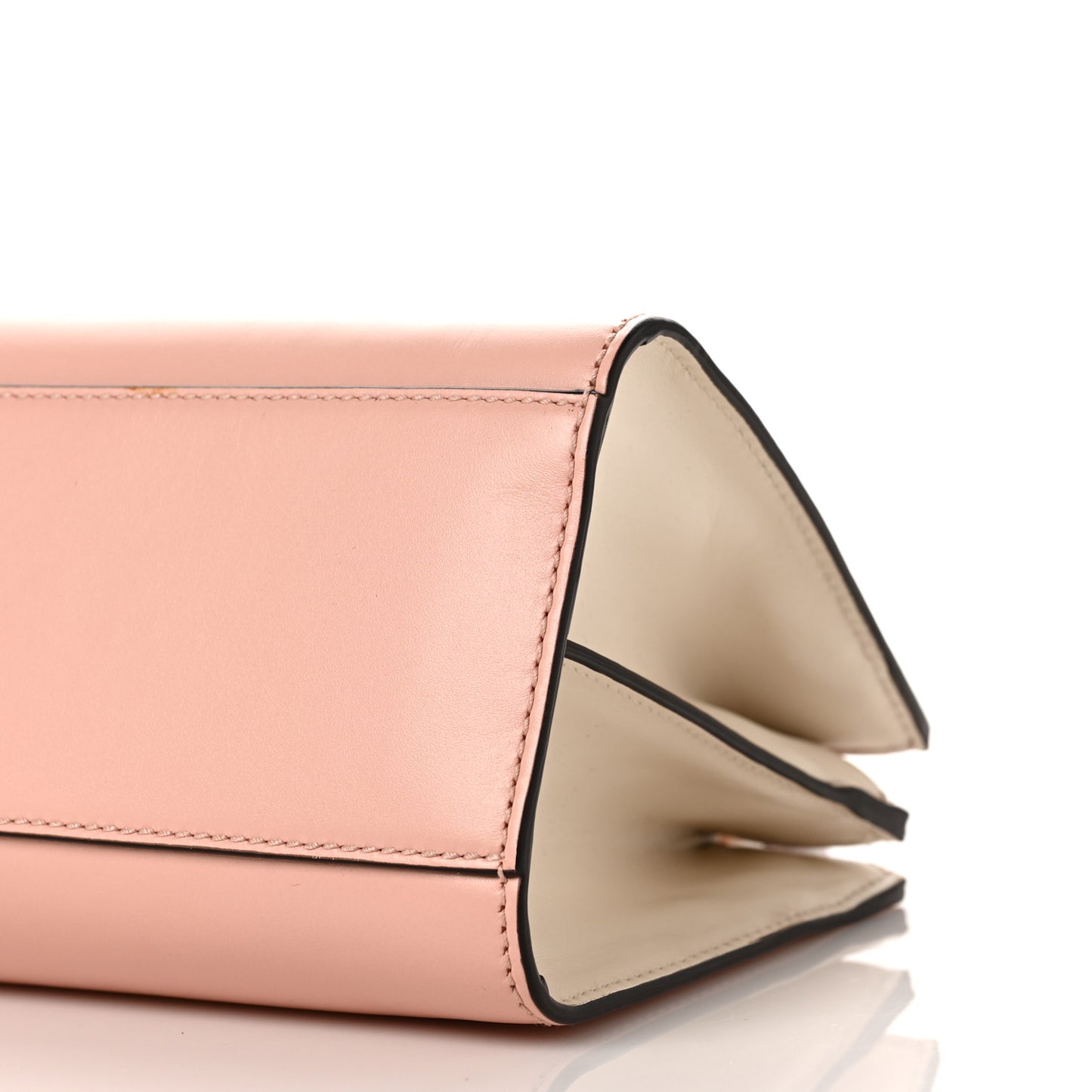 Nappa Bamboo Web Mini Nymphaea Top Handle Bag Perfect Pink Mystic White