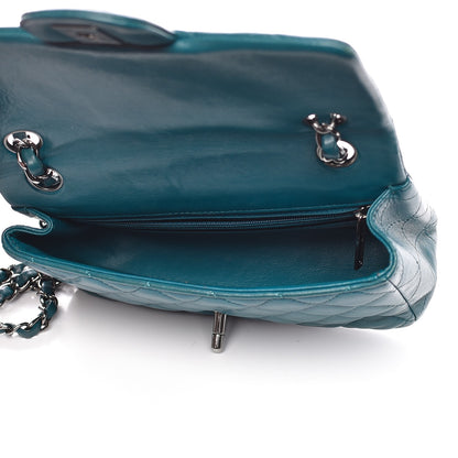 Chanel Lambskin Quilted Mini Rectangular Flap Turquoise 6 of 18
