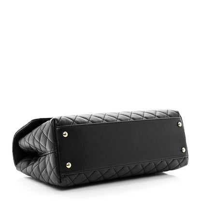 Chanel Caviar Quilted Medium Coco Handle Flap Black 4 of 11