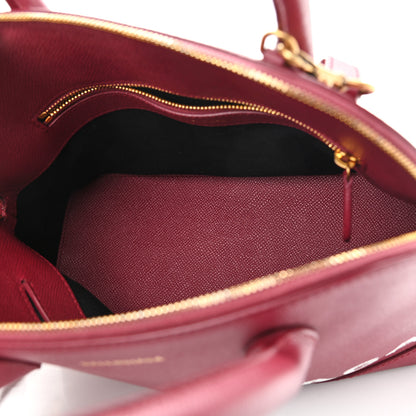 Balenciaga Signature Grained Calfskin Logo S Ville Top Handle Bag Rouge Grenat White 5 of 10