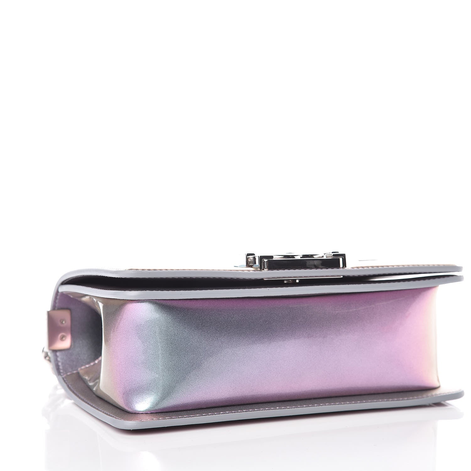 Chanel Iridescent Patent Calfskin PVC Quilted Small Boy Flap Light Purple 4 of 10
