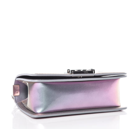 Chanel Iridescent Patent Calfskin PVC Quilted Small Boy Flap Light Purple 4 of 10