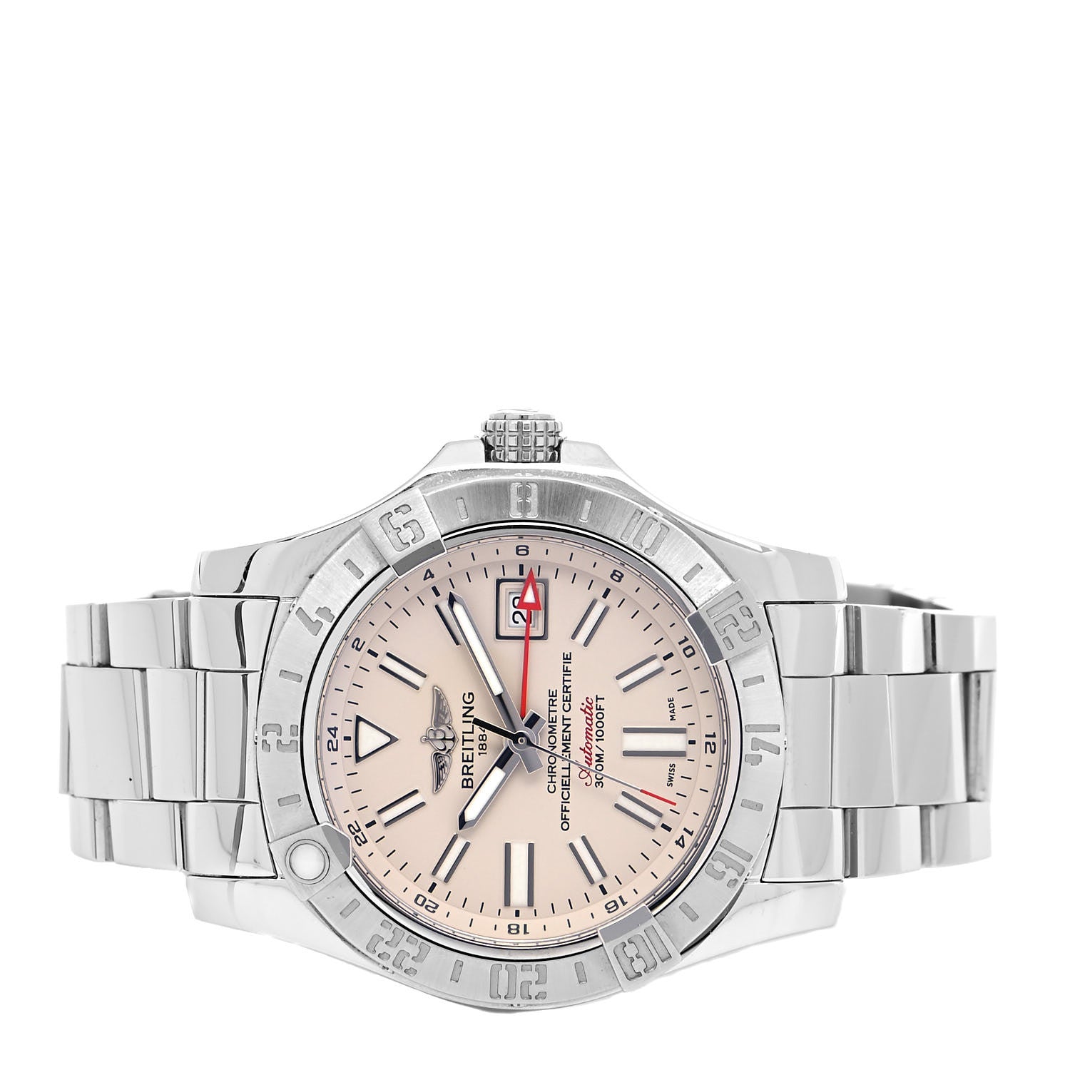 Breitling Stainless Steel 44mm Super Avenger II GMT Automatic Watch Taupe A32390 2 of 5