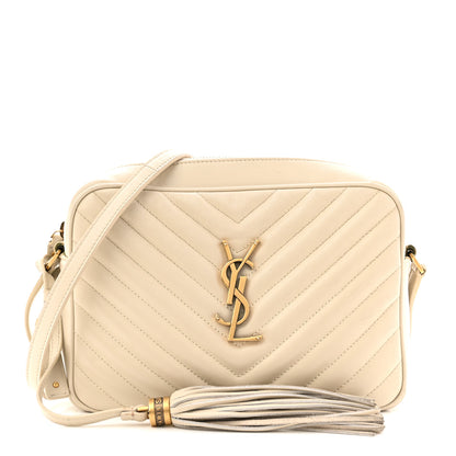 Saint Laurent Calfskin Matelasse Monogram Lou Camera Bag Crema Soft 1 of 14