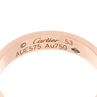 Cartier 18K Pink Gold 3.5mm LOVE Wedding Band Ring 53 6.5 4 of 5