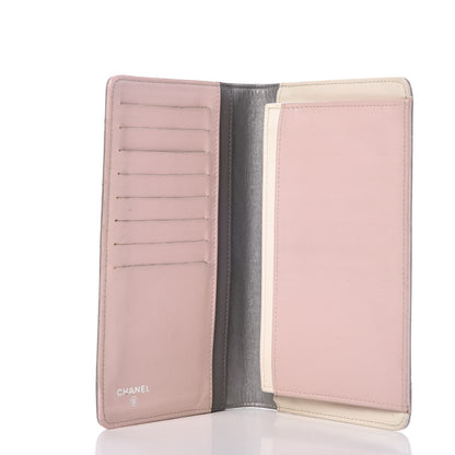 Chanel Metallic Calfskin Diamond Stitched Yen Wallet Silver 5 of 10