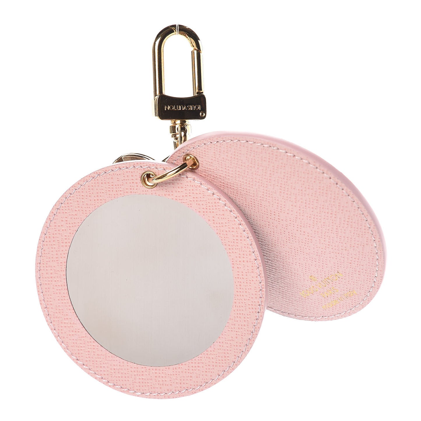 Monogram LV Mirror Bag Charm Key Holder Rose Ballerine