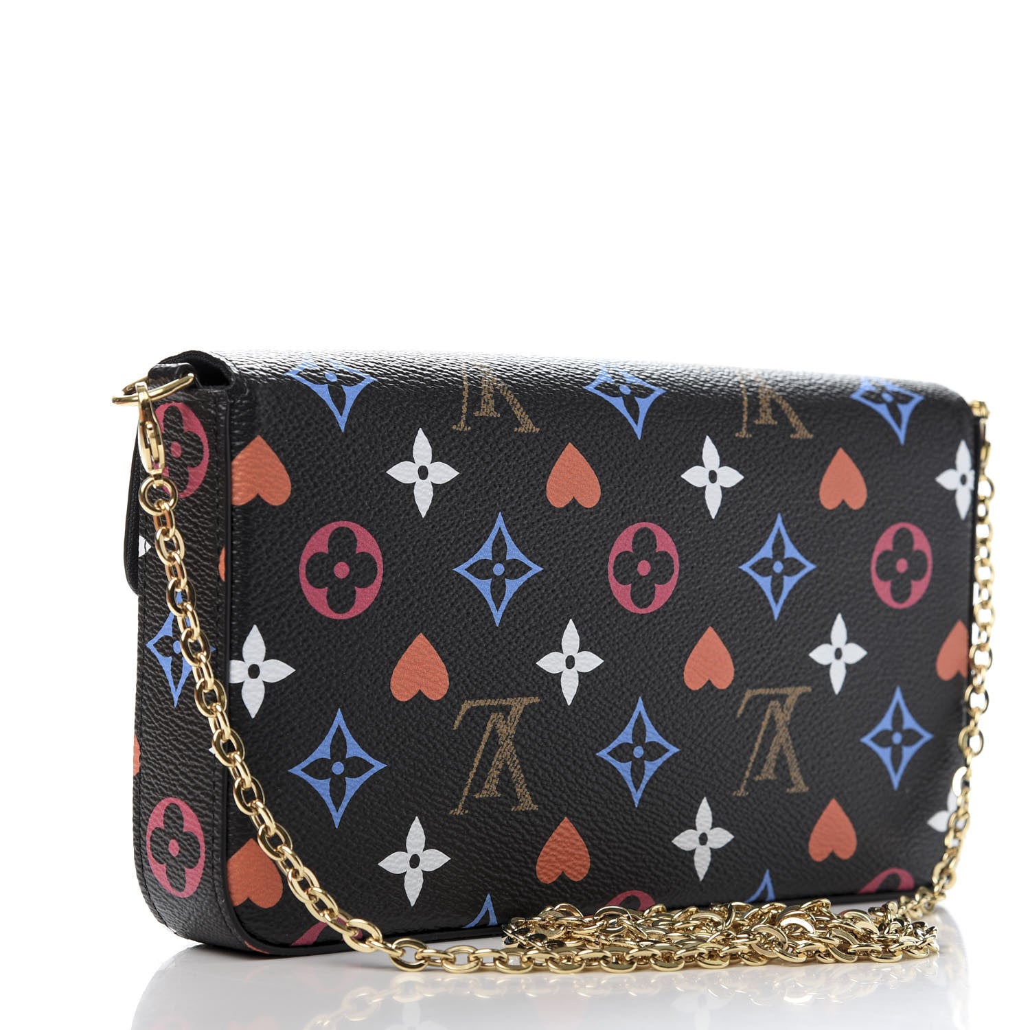 Louis Vuitton Game On Felicie Chain Wallet Black 3 of 11