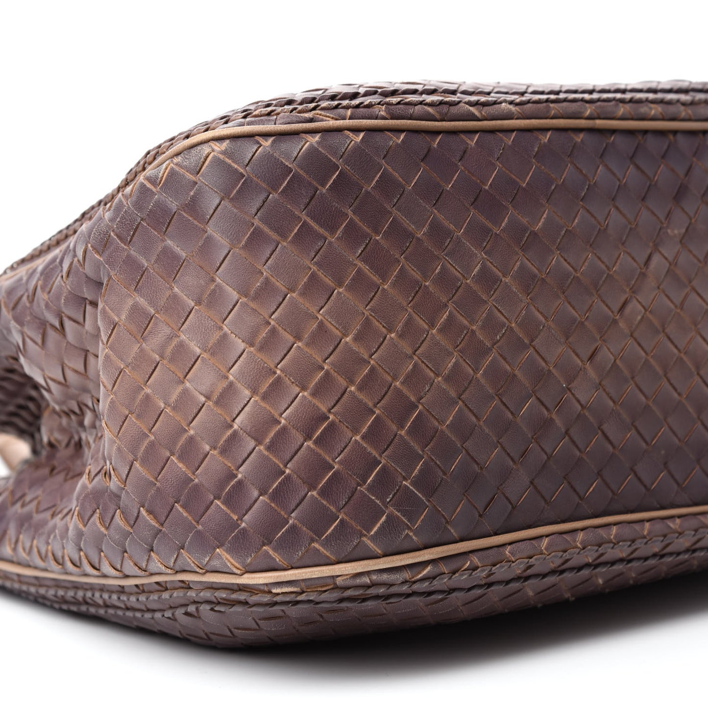 Nappa Intrecciato Ombre Shoulder Bag Camel