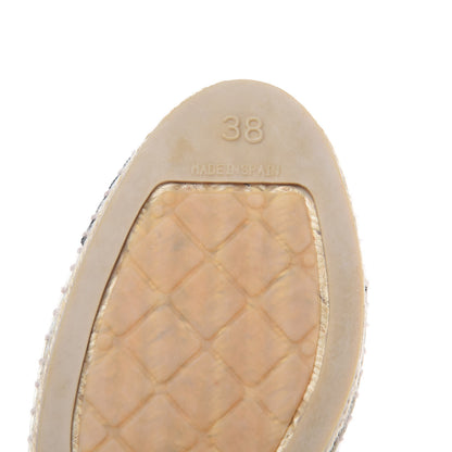 Chanel Lambskin CC Espadrilles 38 White Black 7 of 9