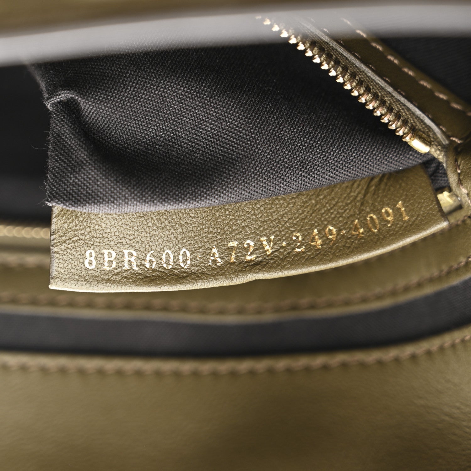 Fendi Nappa FF 1974 Embossed Baguette Avocado 7 of 10