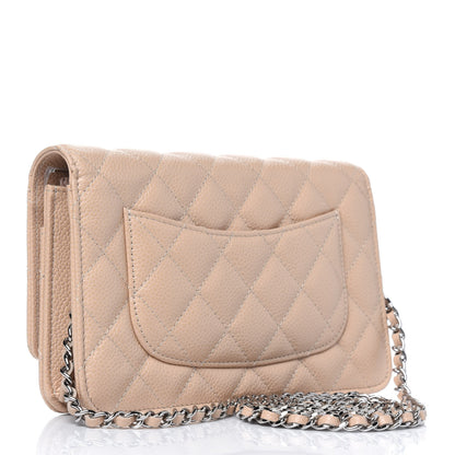 Chanel Caviar Quilted Wallet On Chain WOC Beige 3 of 12