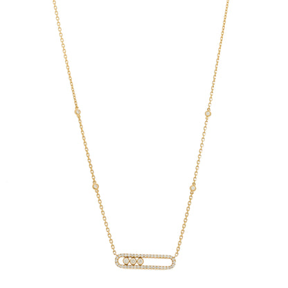 Messika 18K Yellow Gold Diamond Baby Move Classic Pave Necklace 1 of 5