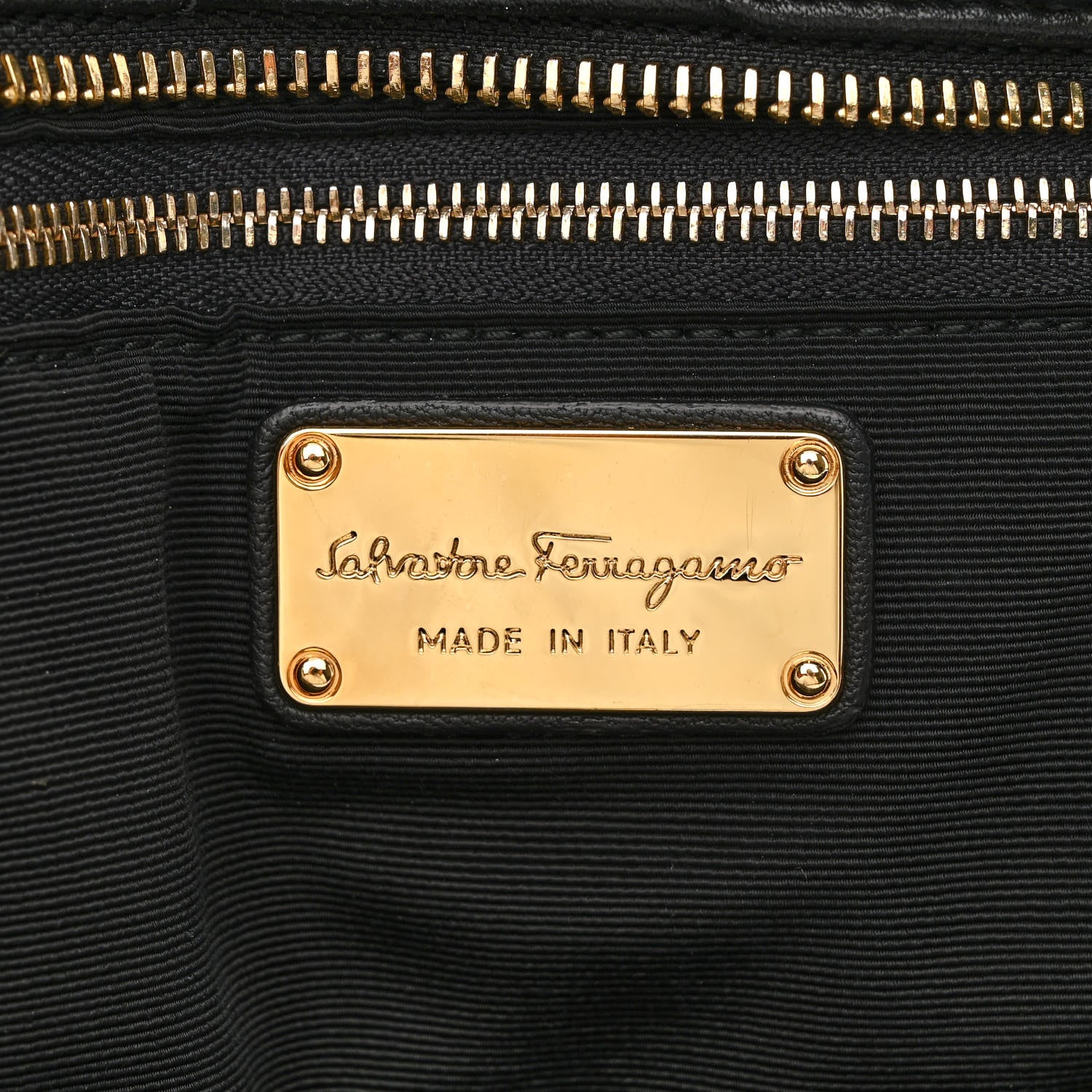 Salvatore Ferragamo Calfskin Quilted Vara Bow Chain Tote Black 6 of 13