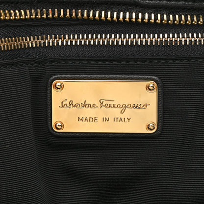 Salvatore Ferragamo Calfskin Quilted Vara Bow Chain Tote Black 6 of 13