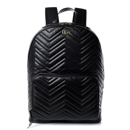 Gucci Calfskin Matelasse GG Marmont Day Backpack Black 1 of 17