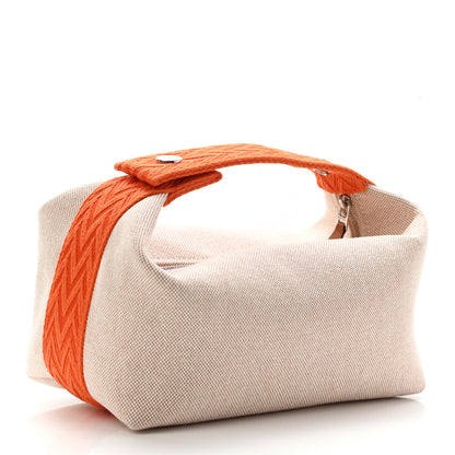 Hermes Canvas Small Bride-A-Brac Pouch Natural Orange 3 of 10