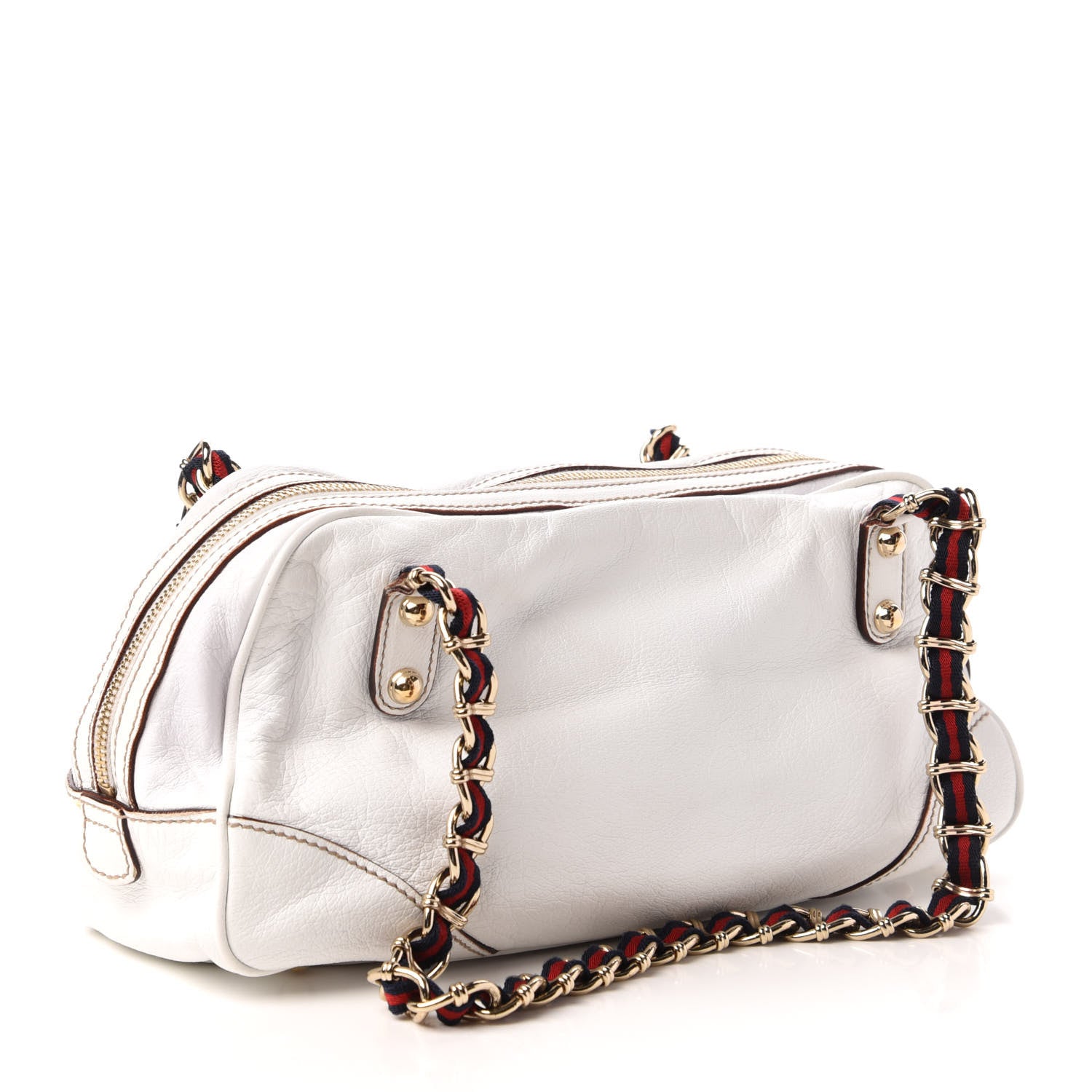 Gucci Goatskin Small Capri Bowler White 3 of 8