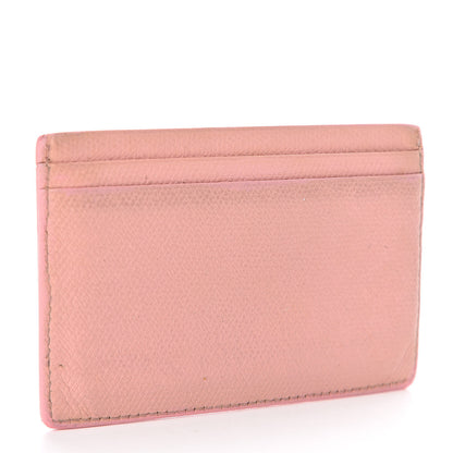 Chanel Calfskin CC Button Card Holder Case Pink 3 of 9