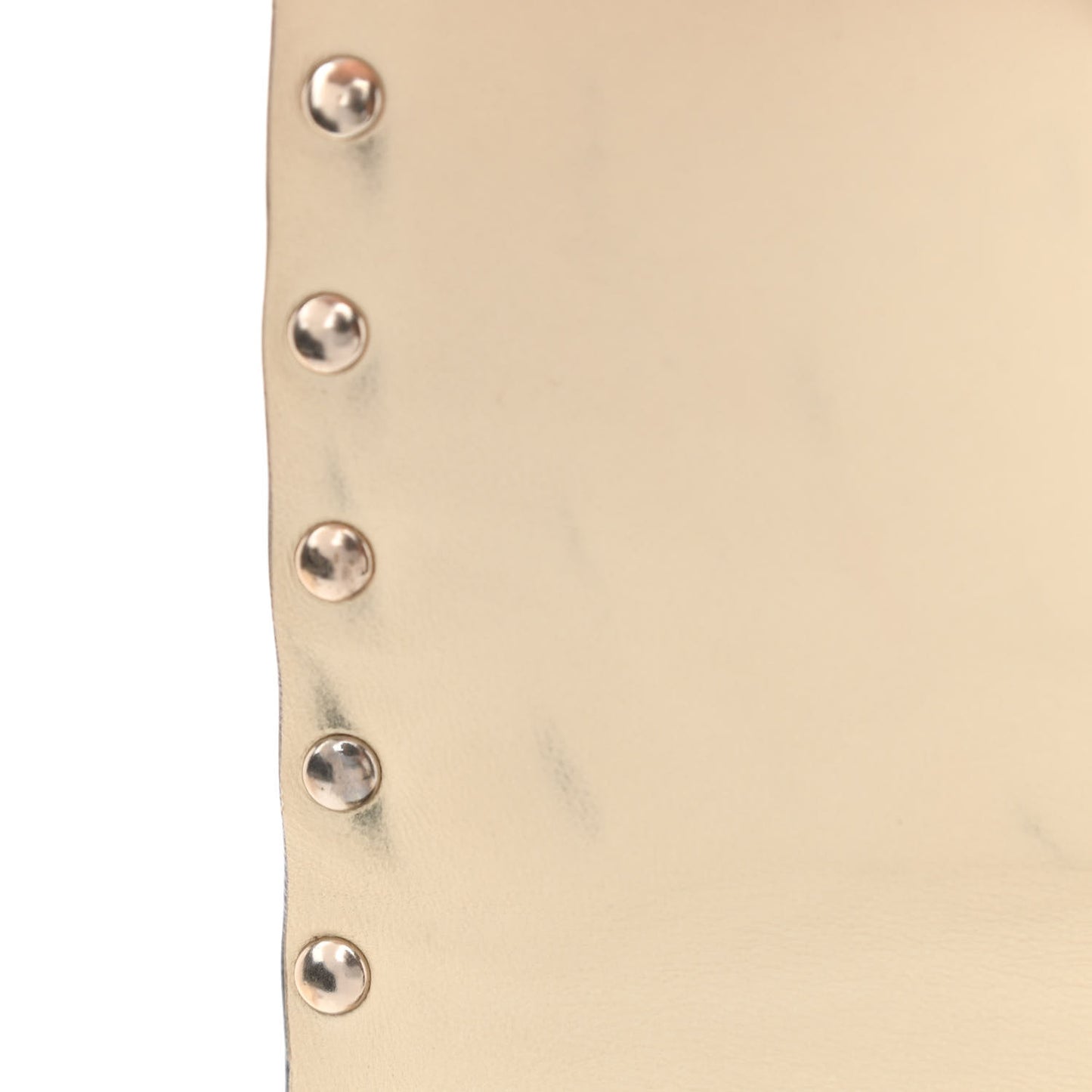 Nappa Medium Rockstud Spike Shoulder Bag Light Ivory