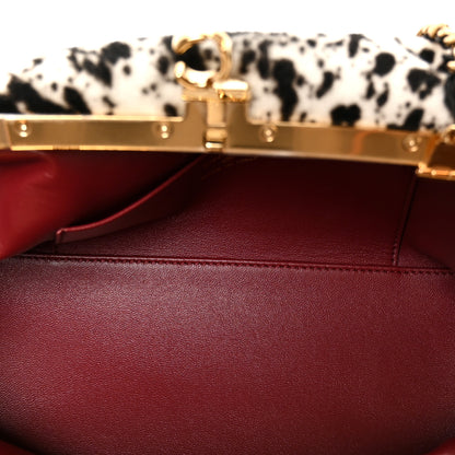 Chanel Lambskin Pony Hair Printed Clutch With Chain Black White 5 of 11