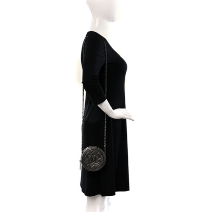 Chanel Metallic Caviar Quilted Round Filigree Crossbody Ruthenium 2 of 10