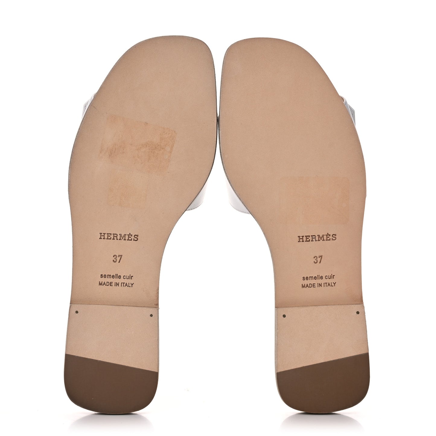Calfskin View Sandals 37 White