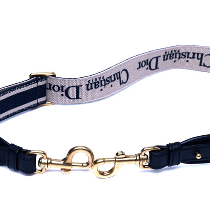 Christian Dior Canvas Embroidered Shoulder Strap Blue 4 of 6