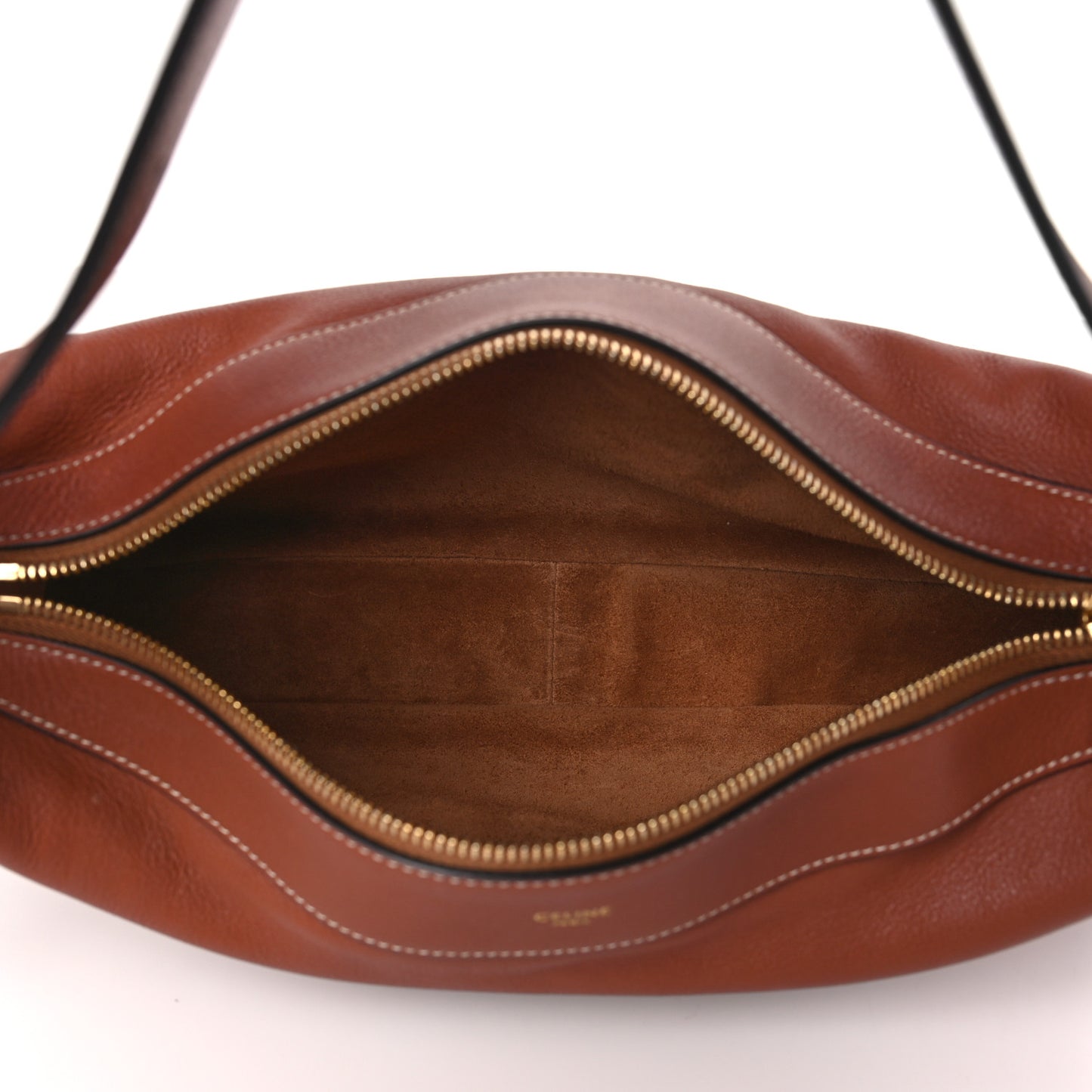 Supple Calfskin Medium Romy Shoulder Bag Tan