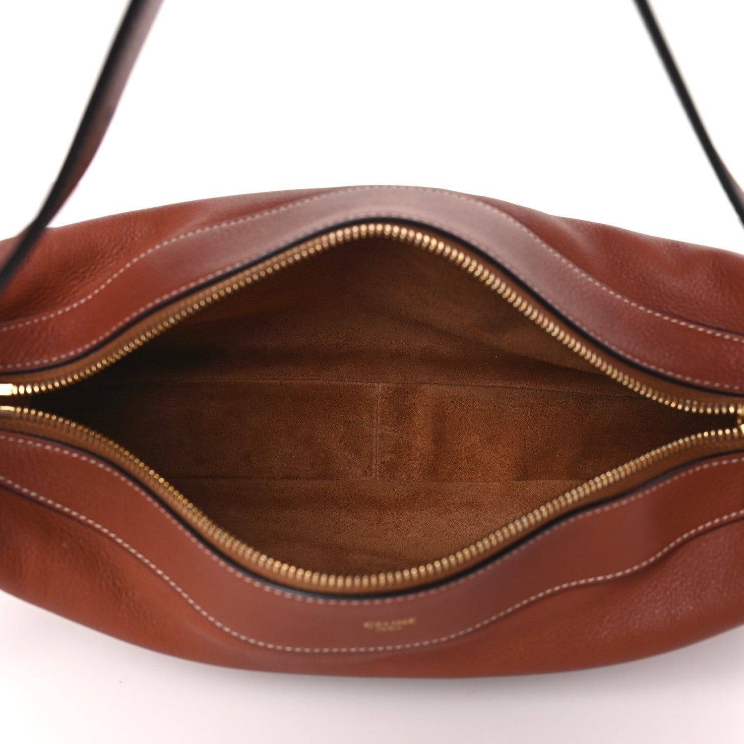 Celine Supple Calfskin Medium Romy Shoulder Bag Tan 5 of 8