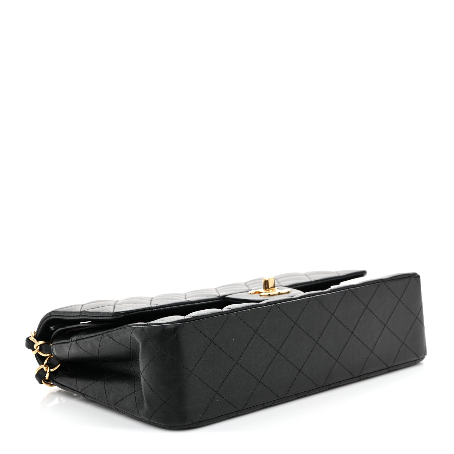 Chanel Lambskin Quilted Medium Double Flap Black 4 of 12